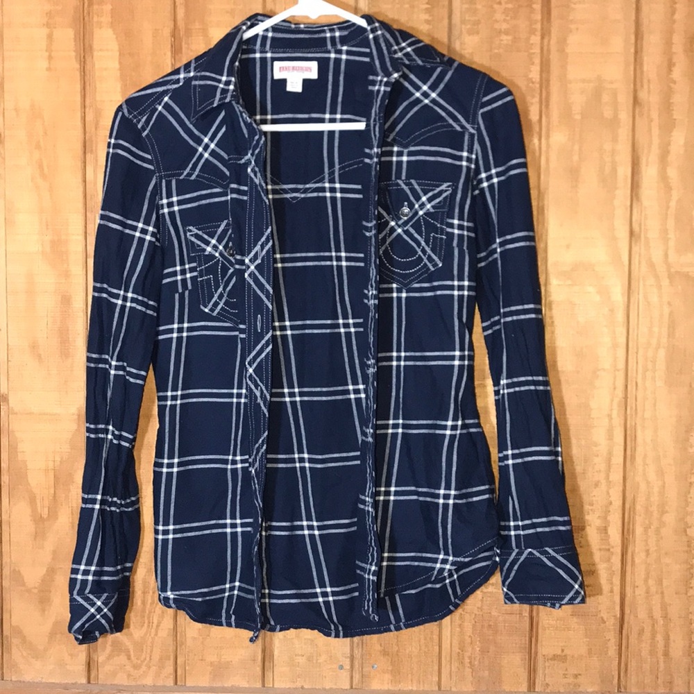 ❤️TRUE RELIGION Navy blue Button Down